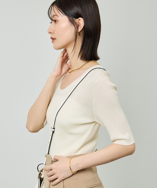 ROPE'（ロペ） ニット セーター ワイドリブラウンドネック スーパー