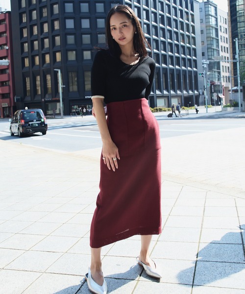 ROPE'（ロペ） ニット セーター ワイドリブラウンドネック スーパー