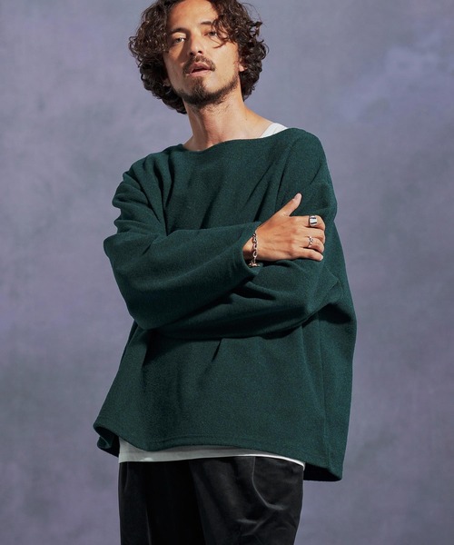 Jih Nunc（ジーヌンク） tシャツ mlt5306-ボートネックルーズ