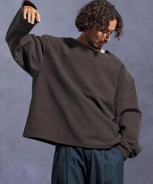 Jih Nunc（ジーヌンク） tシャツ mlt5306-ボートネックルーズ