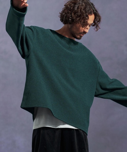 Jih Nunc（ジーヌンク） tシャツ mlt5306-ボートネックルーズ