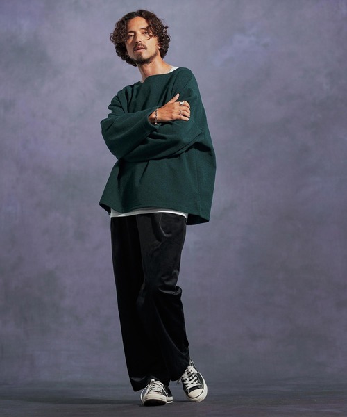 Jih Nunc（ジーヌンク） tシャツ mlt5306-ボートネックルーズ