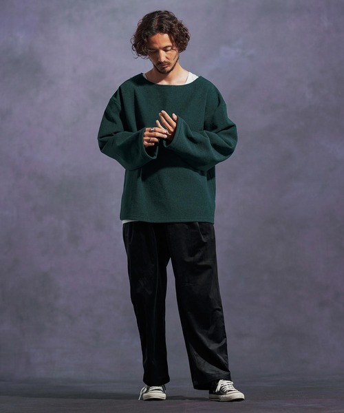 Jih Nunc（ジーヌンク） tシャツ mlt5306-ボートネックルーズ