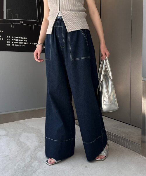 [CIAOPANIC TYPY] Denim брюки MEDIUM "теплый" белый женский 