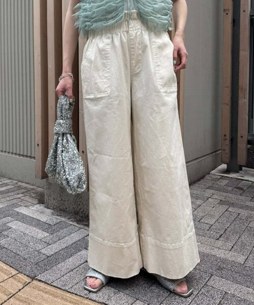 [CIAOPANIC TYPY] Denim брюки MEDIUM "теплый" белый женский 