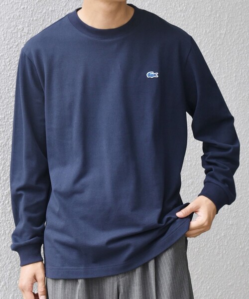 SHIPS　 別注　ラコステ　ワンポイント　ピケ　Tシャツ　青ラコ LACOSTE（ラコステ） tシャツ 「SHIPS any別注」LACOSTE: ワンポイント
