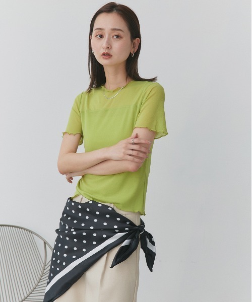 ad thie（アドティエ） スカーフ バンダナ 大判 ドットスカーフ