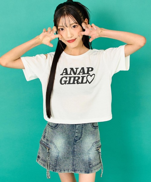 ANAP GiRL（アナップガール） tシャツ バッククロス 肩アキ トップス