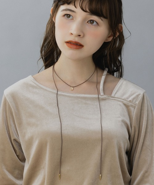 LA MUe チョーカー 「LA MUe」ストーン付きコードチョーカー