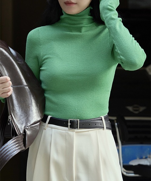 「chuclla」 タートルネックニット FREE ブラック レディース_画像2