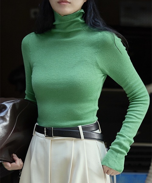 「chuclla」 タートルネックニット FREE ブラック レディース_画像4