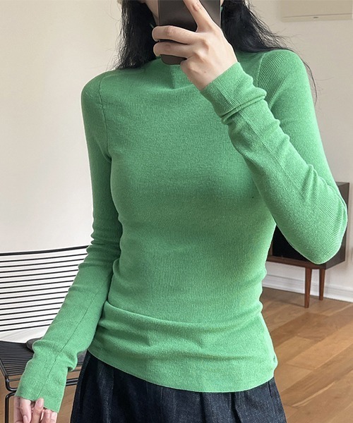 「chuclla」 タートルネックニット FREE ブラック レディース_画像8