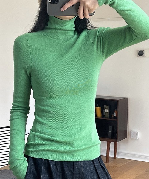 「chuclla」 タートルネックニット FREE ブラック レディース_画像9