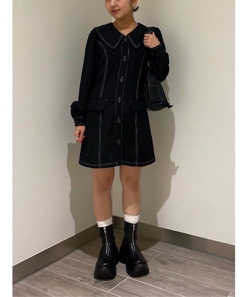 SLY（スライ） ワンピース SAILOR COLLAR S/OP セーラーカラー