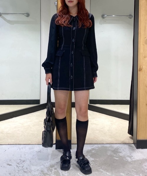 SLY（スライ） ワンピース SAILOR COLLAR S/OP セーラーカラー