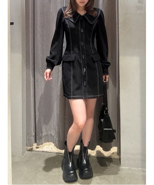SLY（スライ） ワンピース SAILOR COLLAR S/OP セーラーカラー