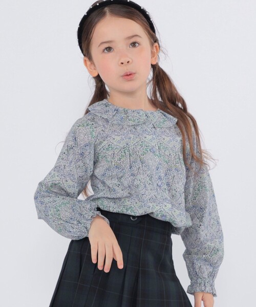 【新品/完売商品】SHIPS LIBERTYフリルシャツ SHIPS（シップス） ブラウス シャツ SHIPS KIDS:100〜130cm / リバティ