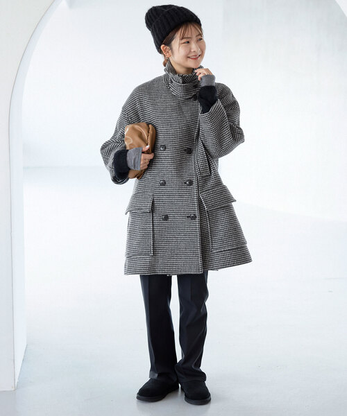 「SLOBE IENA」 ピーコート 38 ネイビー レディース_画像3