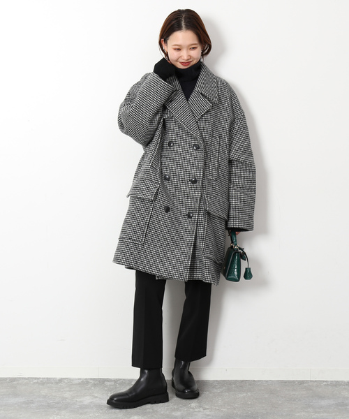 「SLOBE IENA」 ピーコート 38 ネイビー レディース_画像4