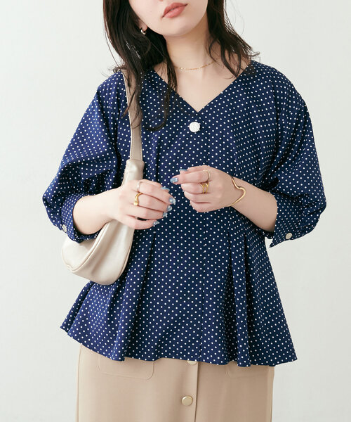 「natural couture」 半袖ブラウス FREE オフホワイト レディース_画像7