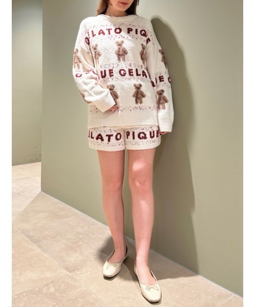 GELATO PIQUE ホワイト長袖ニット gelato pique（ジェラートピケ） 長袖ニット ONE SIZE ホワイト