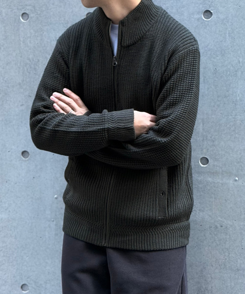 ikka（イッカ） セーター ニット スタンドジップニットブルゾン メンズ