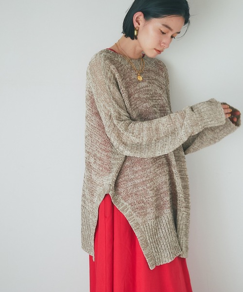 「RIVE DROITE」 ノースリーブワンピース FREE レッド レディース_画像7