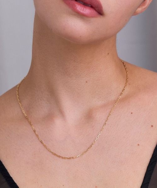 JUPITER ネックレス 「K18」荒角小豆チェーンネックレス「全長約44+3cm