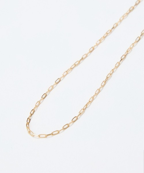 アレルギー対応 ネックレス 「K18」荒角小豆チェーンネックレス「全長約44+3cm」 レディース メンズの画像