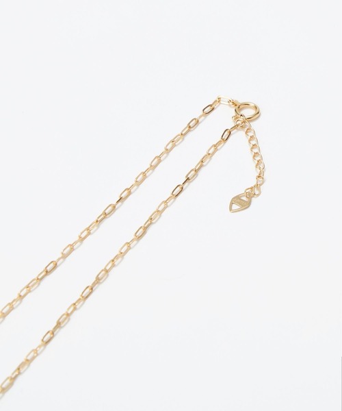 アレルギー対応 ネックレス 「K18」荒角小豆チェーンネックレス「全長約44+3cm」 レディース メンズの画像