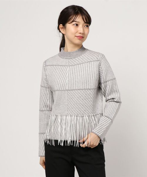 「DOLLUPOOPS」 長袖ニット 38 グレー レディース_画像2