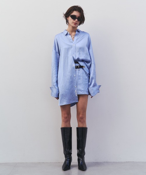 JOSE MOON（ジョゼムーン） ブラウス シャツ JOSEMOON SATIN STRIPE