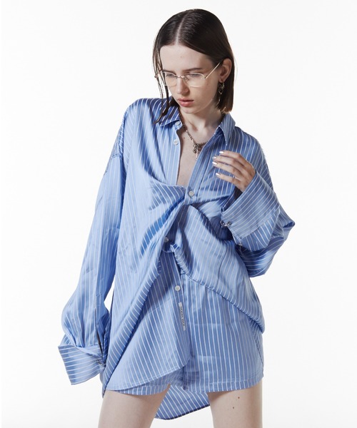 JOSE MOON（ジョゼムーン） ブラウス シャツ JOSEMOON SATIN STRIPE