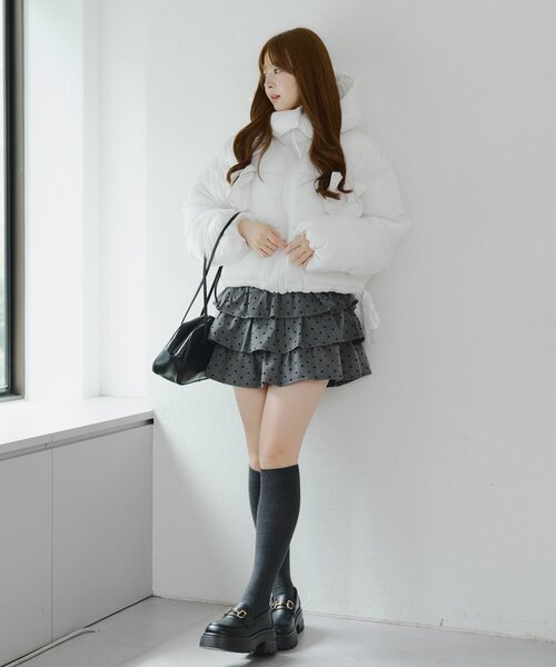 ANOTHER BRANCH OLIVE des OLIVE ブルゾン アウター 2WAYリボン中綿