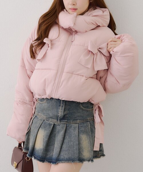 ANOTHER BRANCH OLIVE des OLIVE ブルゾン アウター 2WAYリボン中綿