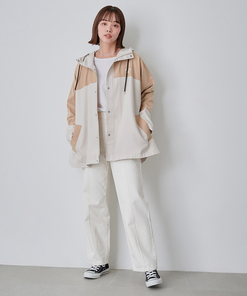 「KANGOL SPORT」 マウンテンパーカー LL ブラック×ブラック レディース_画像6