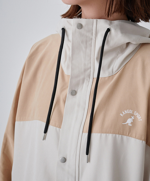 「KANGOL SPORT」 マウンテンパーカー LL ブラック×ブラック レディース_画像8