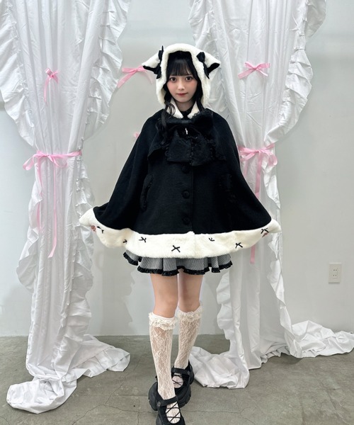 Ank Rouge（アンクルージュ） ポンチョ ネコちゃんポンチョコート