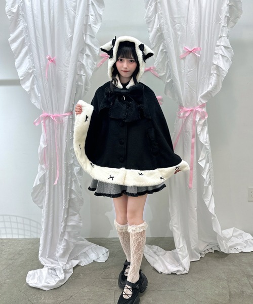Ank Rouge（アンクルージュ） ポンチョ ネコちゃんポンチョコート