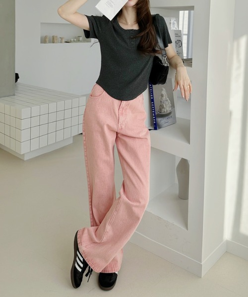 Ada. ジーンズ デニム デニムパンツ ヴィンテージ風 ウォッシュ加工