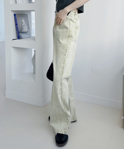 Ada. ジーンズ デニム デニムパンツ ヴィンテージ風 ウォッシュ加工 