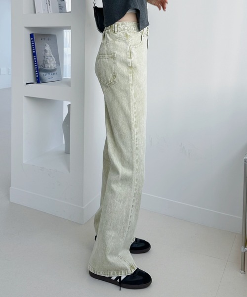 Ada. ジーンズ デニム デニムパンツ ヴィンテージ風 ウォッシュ加工