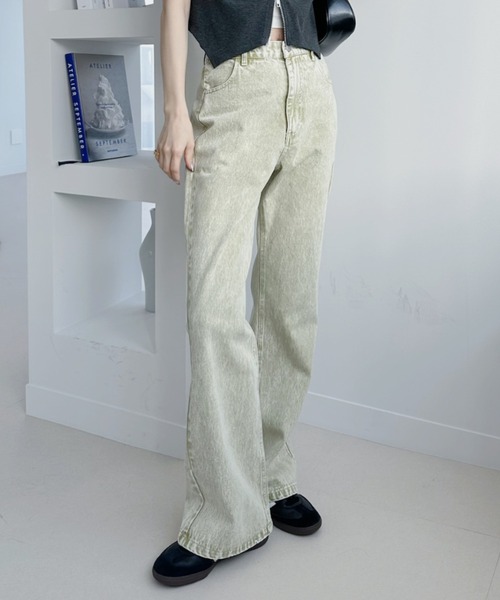 Ada. ジーンズ デニム デニムパンツ ヴィンテージ風 ウォッシュ加工