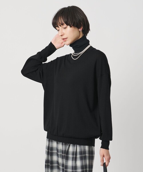 【最終値下げ・美品】H BEAUTY&YOUTH タートルネックニット ブラック UNITED ARROWS（ユナイテッドアローズ） ニット セーター 18G ウール