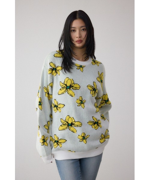 AZUL BY MOUSSY（アズールバイマウジー） セーター ニット フラワー