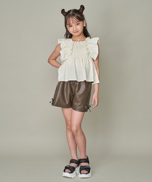 「JENNI love」 「KIDS」ノースリーブブラウス 140cm オフホワイト キッズ_画像4