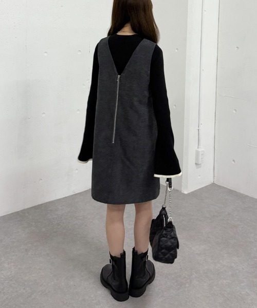 archives（アルシーヴ） ジャンパースカート 2wayVネックミニ