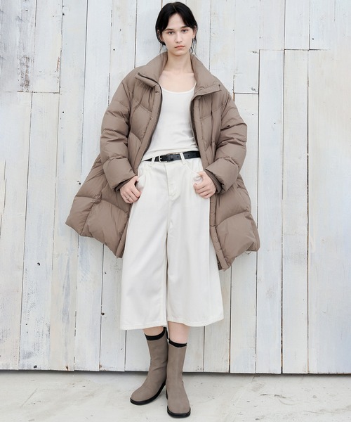 tageechita フードボリュームミドルダウン　Sサイズ HOODED VOLUME MIDI DOWN / フードボリュームミドルダウン