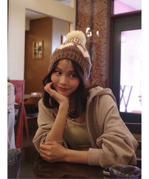 JUMELLE（ジュメロ） ニット帽 ニットキャップ ボンボンニット帽 
