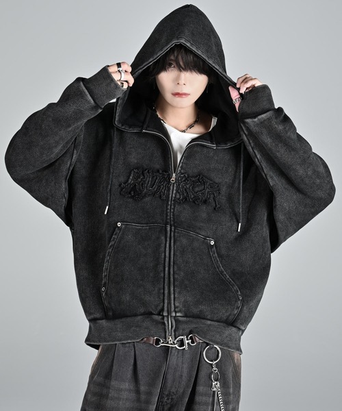 ADRER（アドラー） ジップアップパーカー L ブラック メンズ